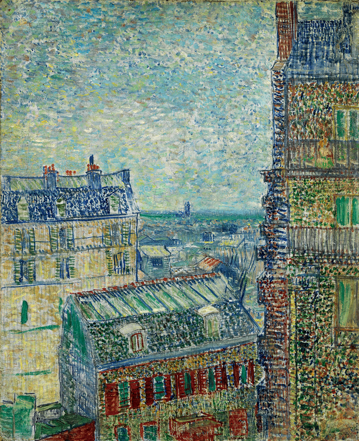  文森特·威廉·梵高  Vincent Willen Van Gogh —— 从勒比克街看巴黎的景象 (1)